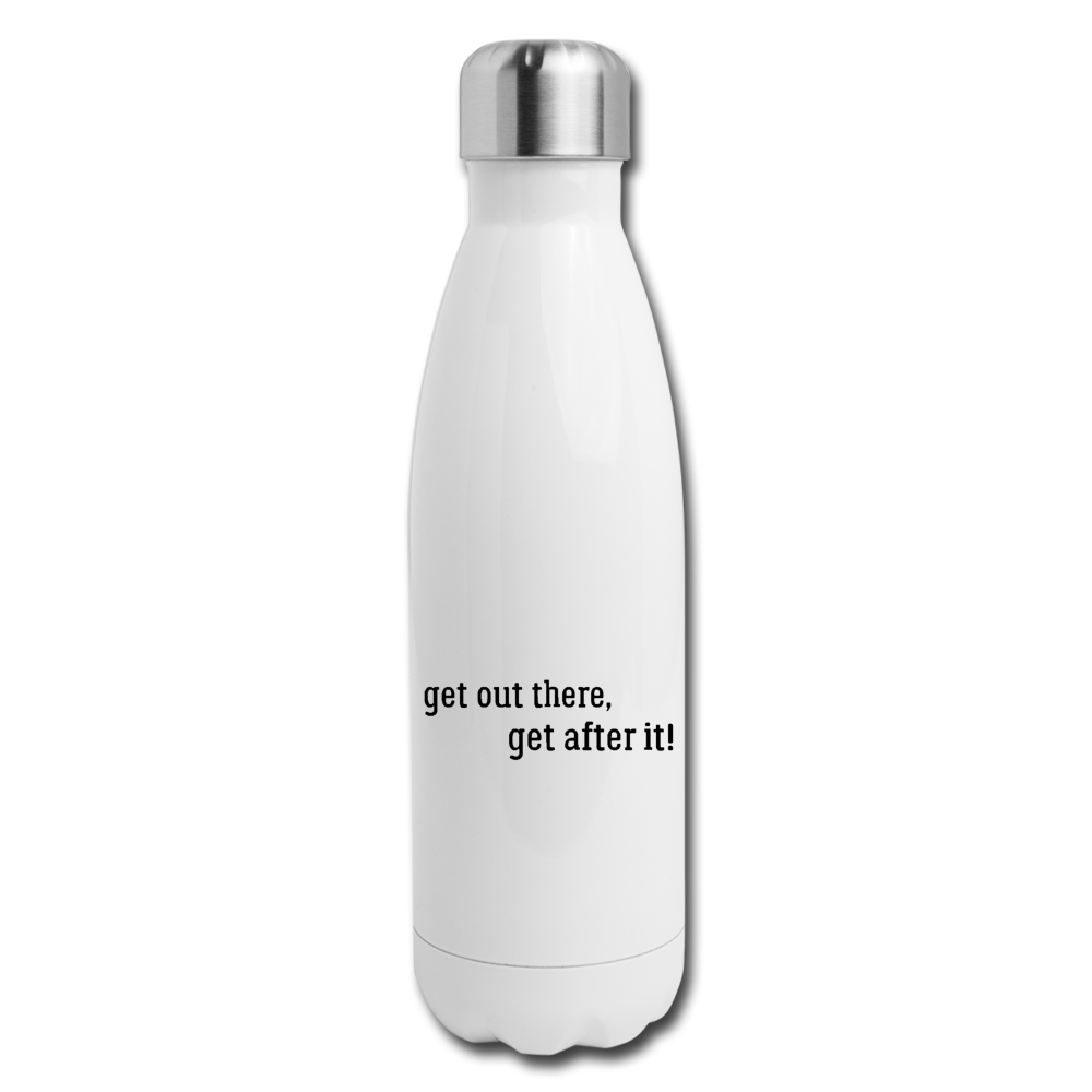 björn imperfekt human insulated stainless steel water bottle - white