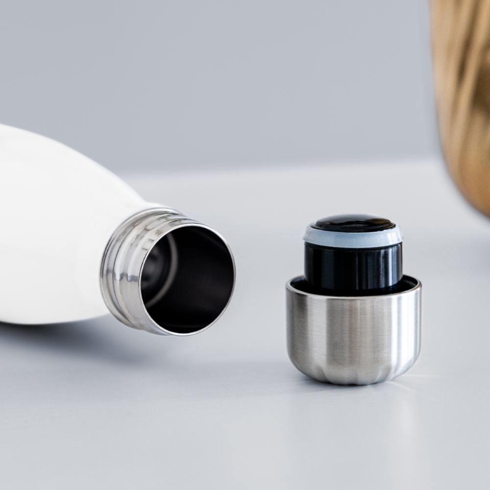 björn imperfekt human insulated stainless steel water bottle - white