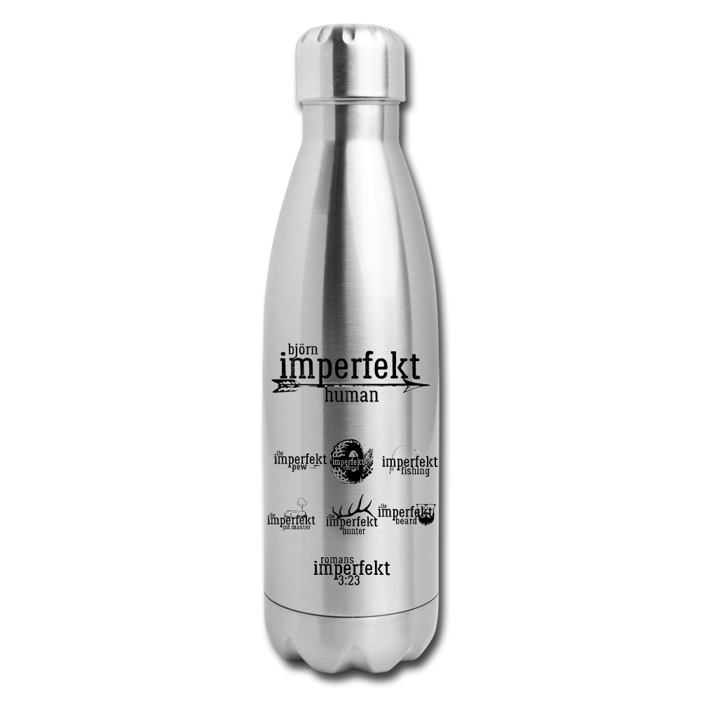björn imperfekt human insulated stainless steel water bottle - silver
