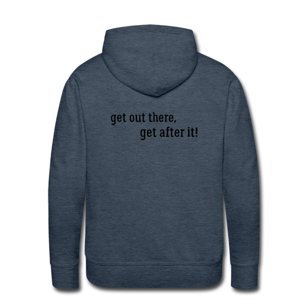 the imperfekt beard men’s premium hoodie - heather denim
