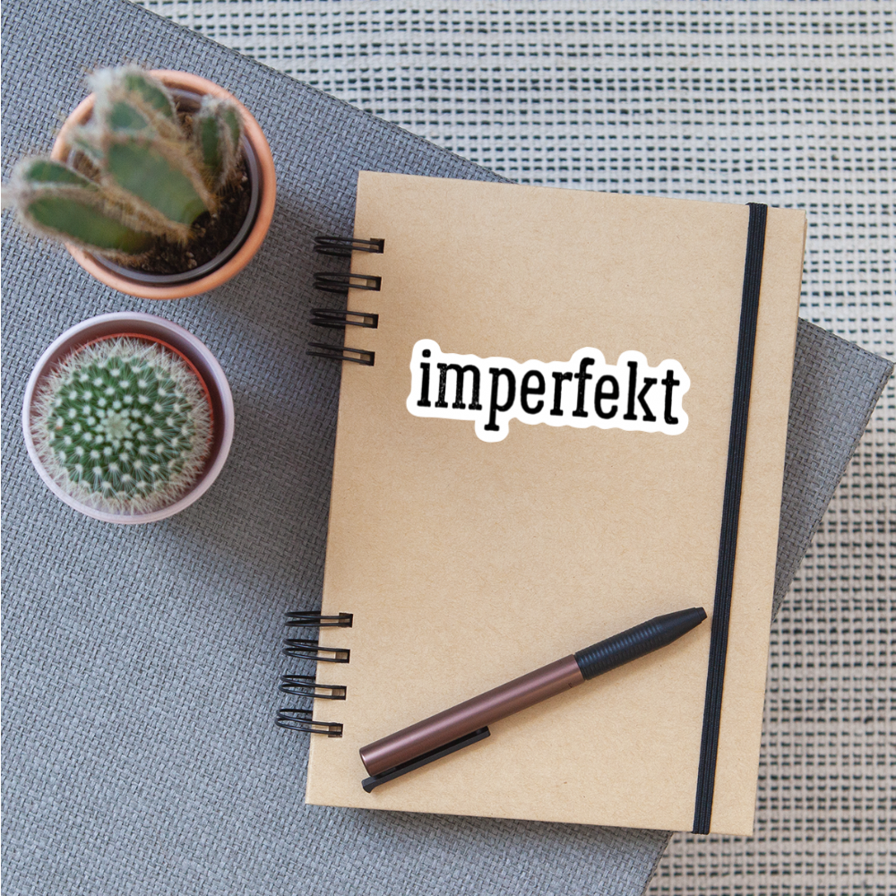 imperfekt sticker - white matte