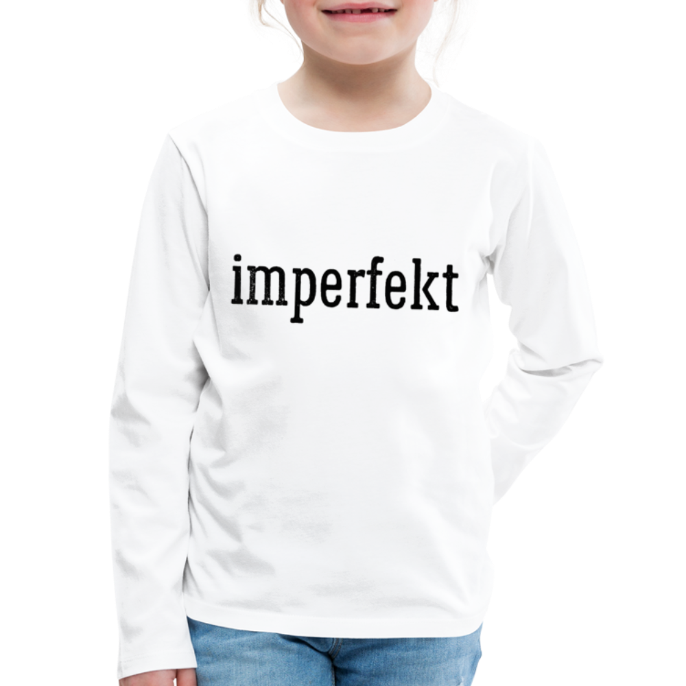 imperfekt kids' premium long sleeve t-shirt - white