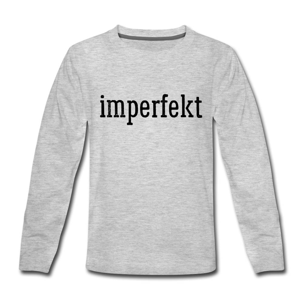 imperfekt kids' premium long sleeve t-shirt - heather gray