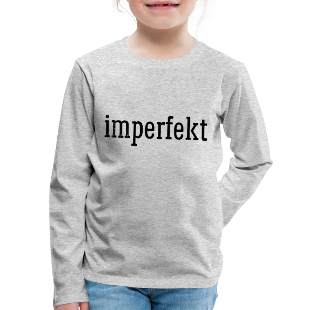 imperfekt kids' premium long sleeve t-shirt - heather gray