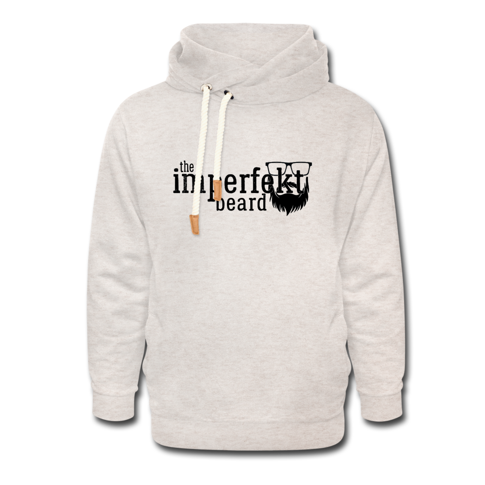 the imperfekt beard shawl collar hoodie - heather oatmeal