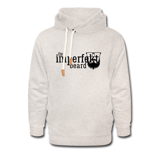 the imperfekt beard shawl collar hoodie - heather oatmeal