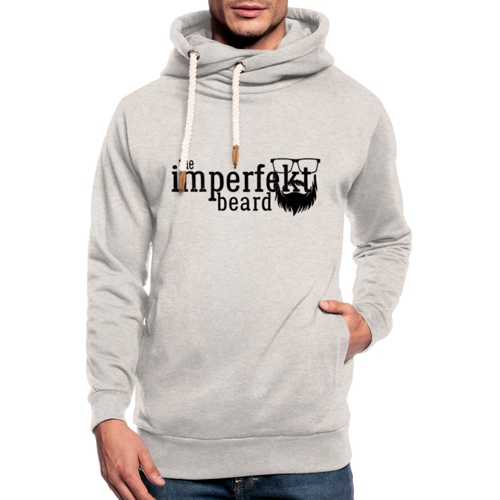 the imperfekt beard shawl collar hoodie - heather oatmeal