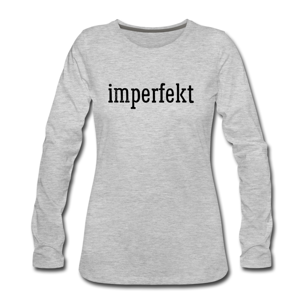 imperfekt women's premium long sleeve t-shirt - heather gray