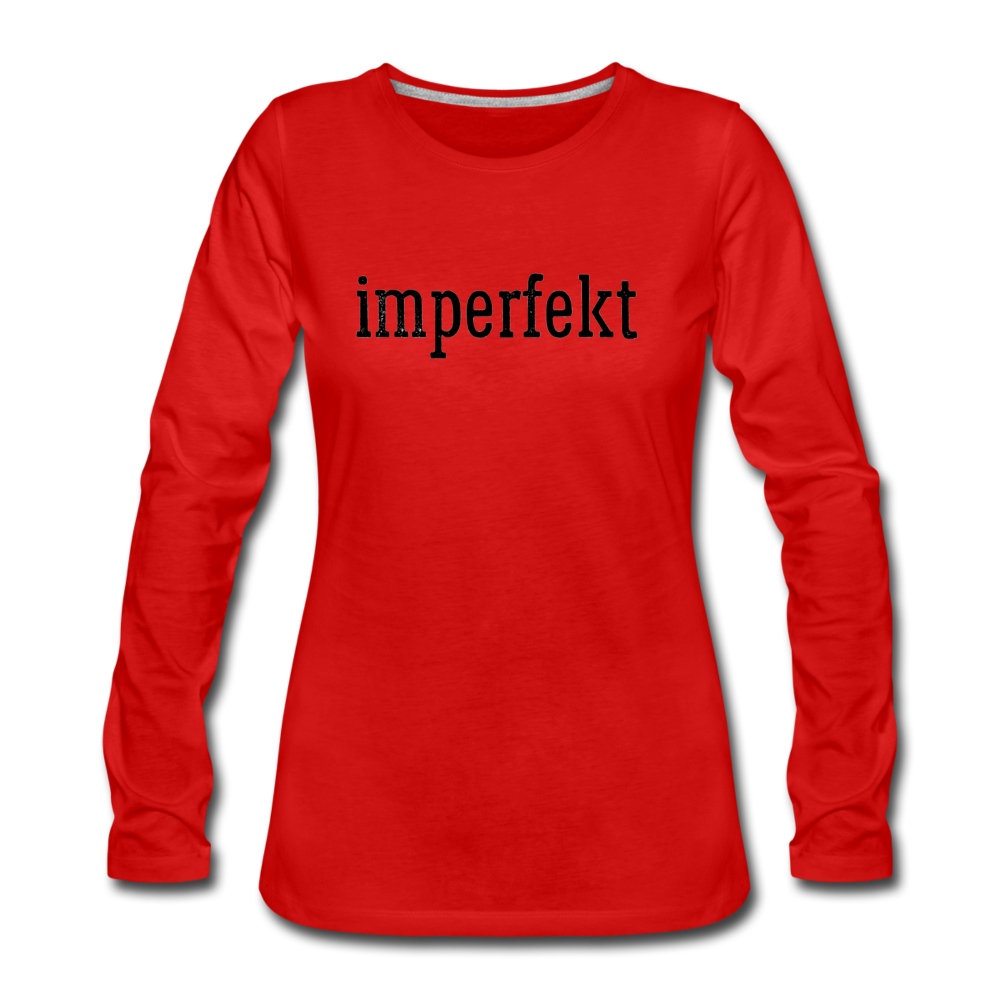 imperfekt women's premium long sleeve t-shirt - red
