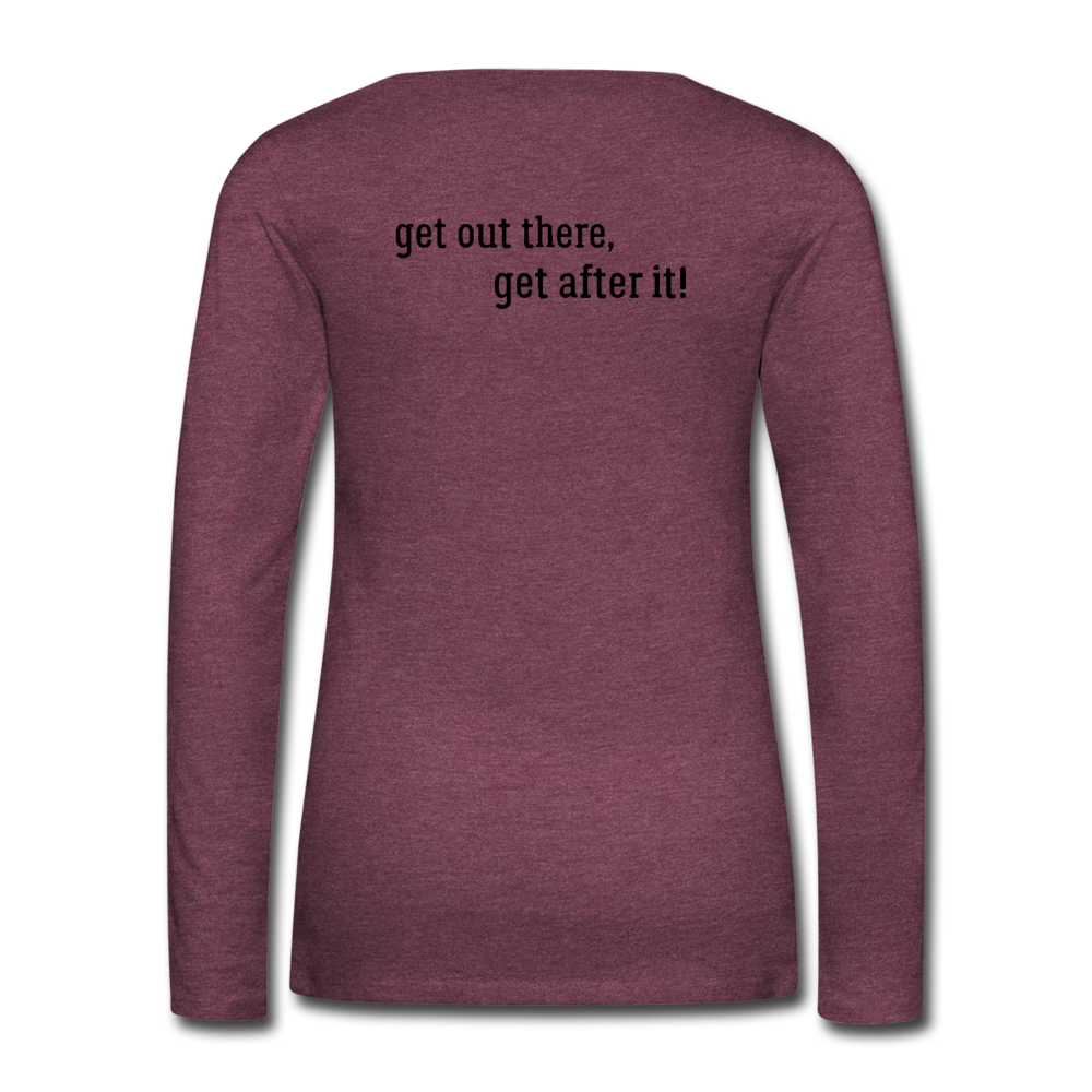 imperfekt women's premium long sleeve t-shirt - heather burgundy