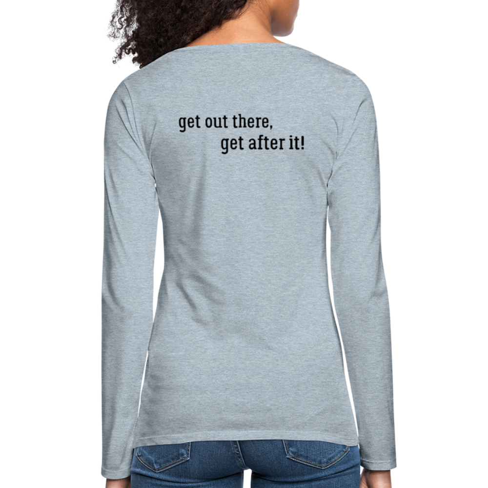 imperfekt women's premium long sleeve t-shirt - heather ice blue