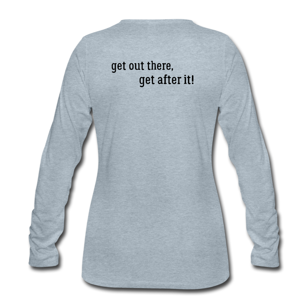 imperfekt women's premium long sleeve t-shirt - heather ice blue