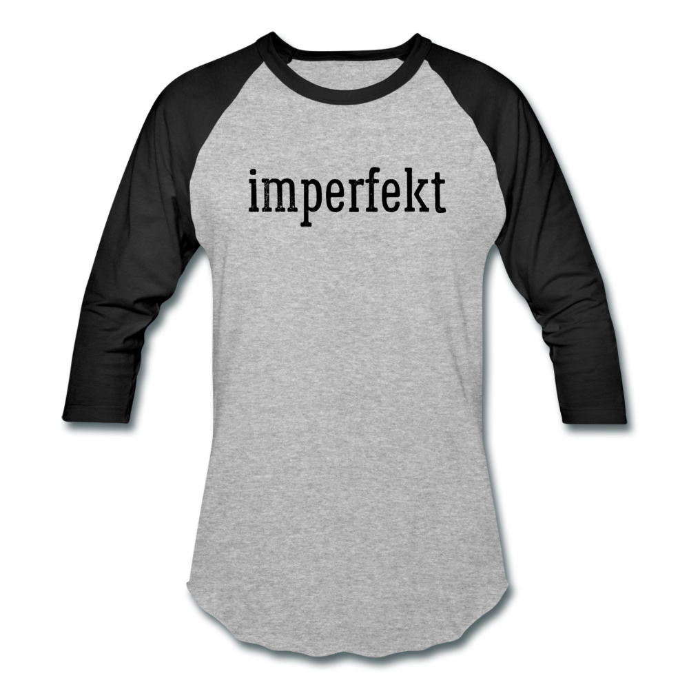 imperfekt baseball t-shirt - heather gray/black