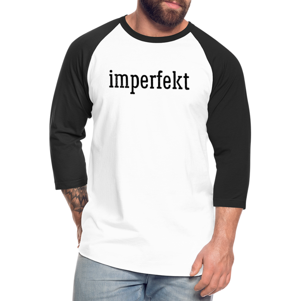 imperfekt baseball t-shirt - white/black