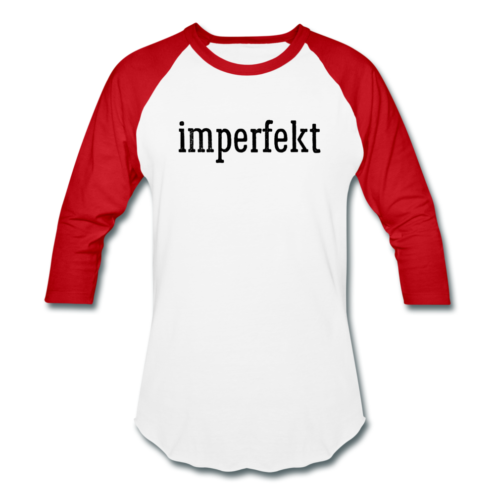 imperfekt baseball t-shirt - white/red