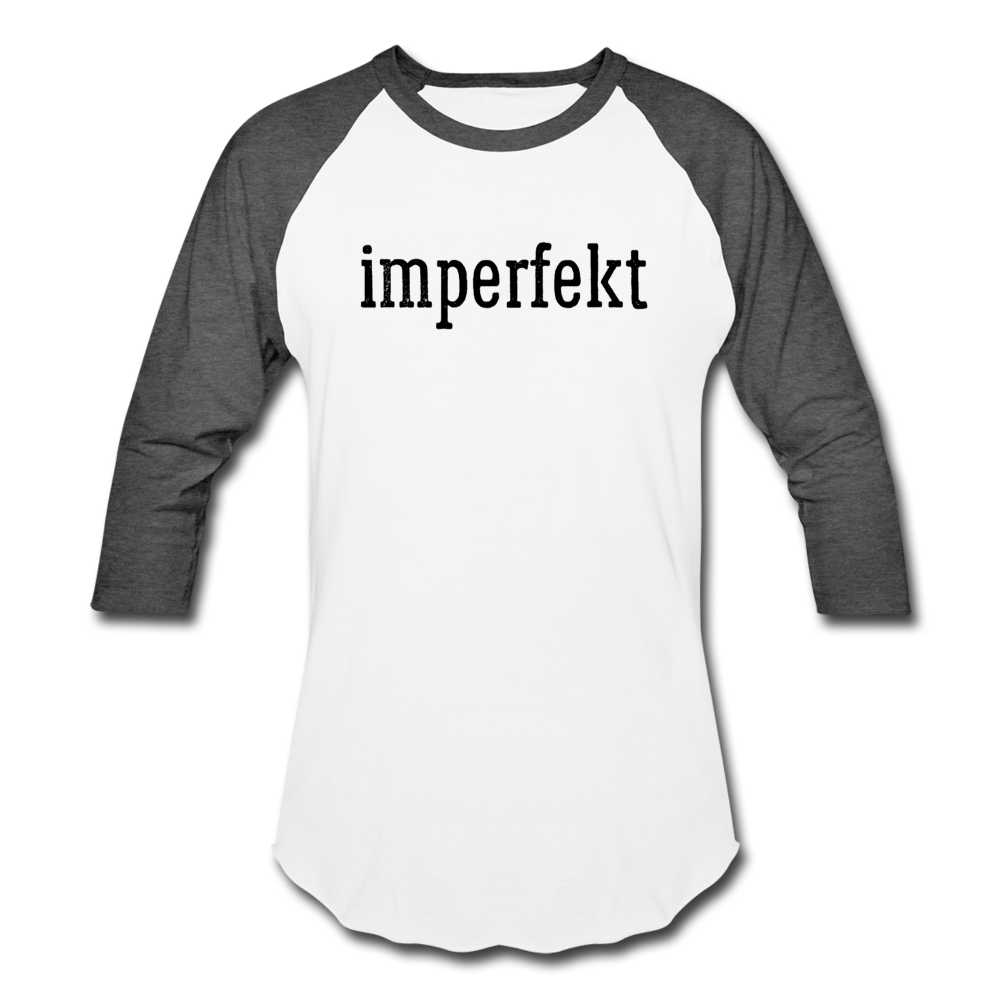 imperfekt baseball t-shirt - white/charcoal