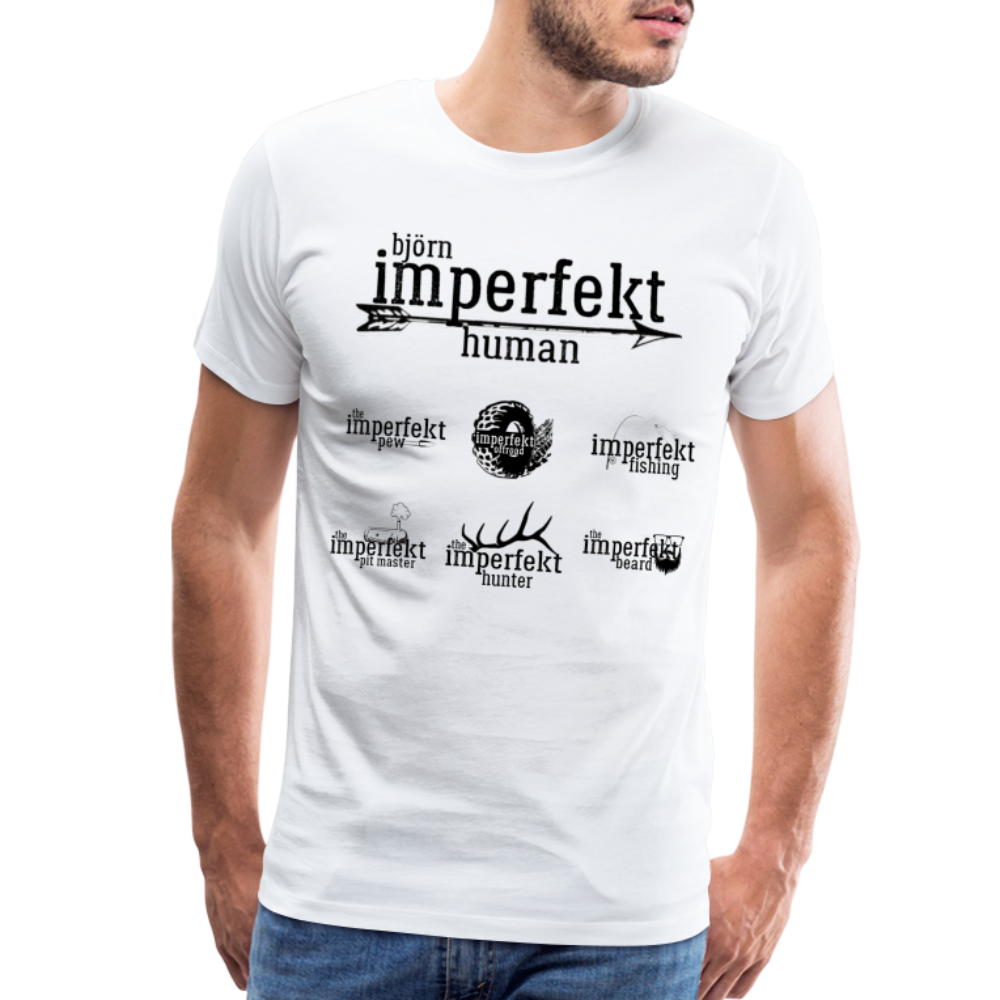björn imperfekt human men's premium t-shirt - white