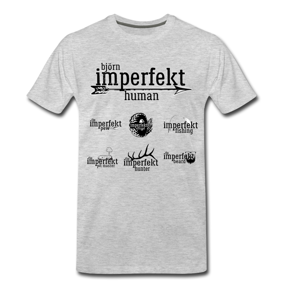 björn imperfekt human men's premium t-shirt - heather gray