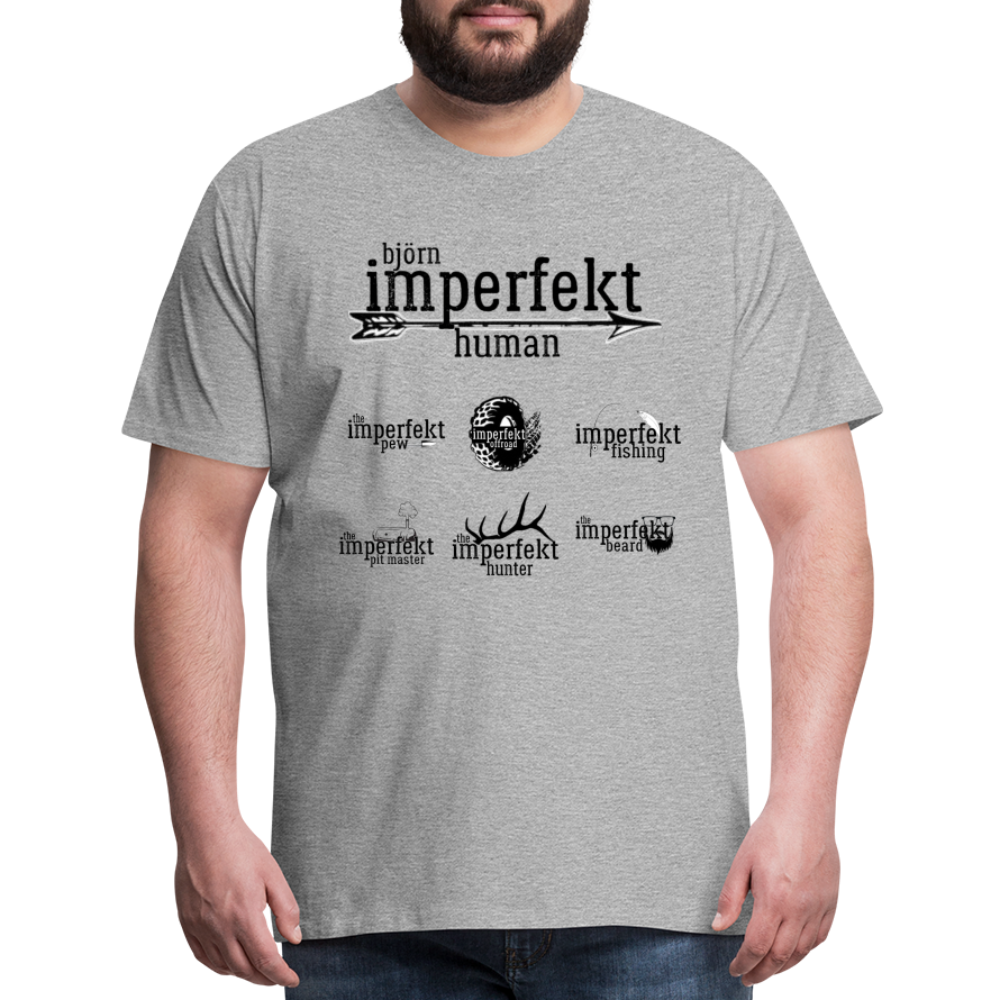 björn imperfekt human men's premium t-shirt - heather gray