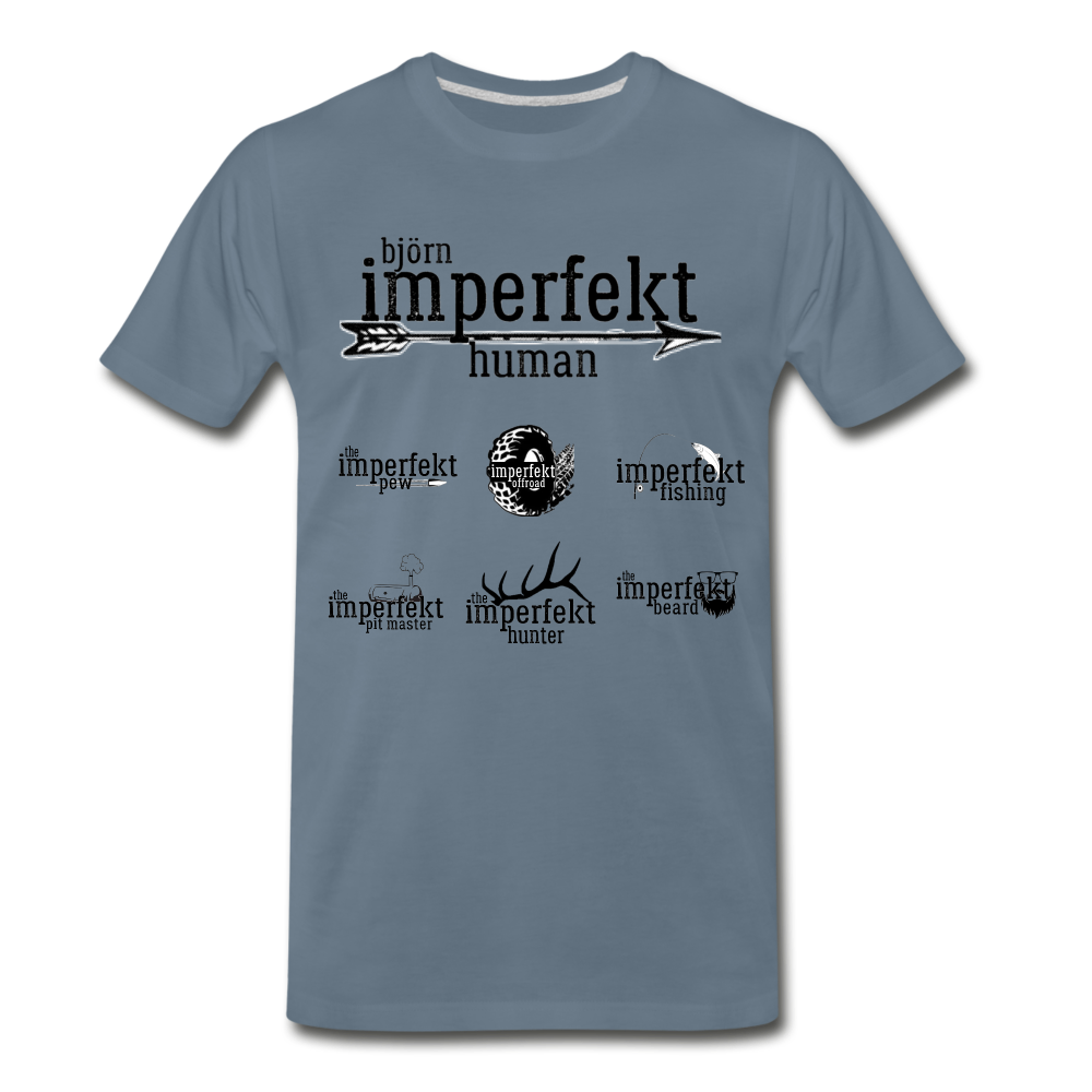 björn imperfekt human men's premium t-shirt - steel blue