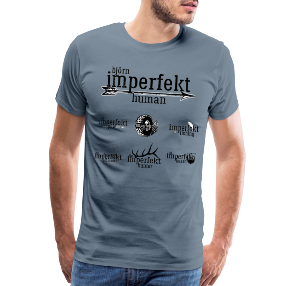 björn imperfekt human men's premium t-shirt - steel blue