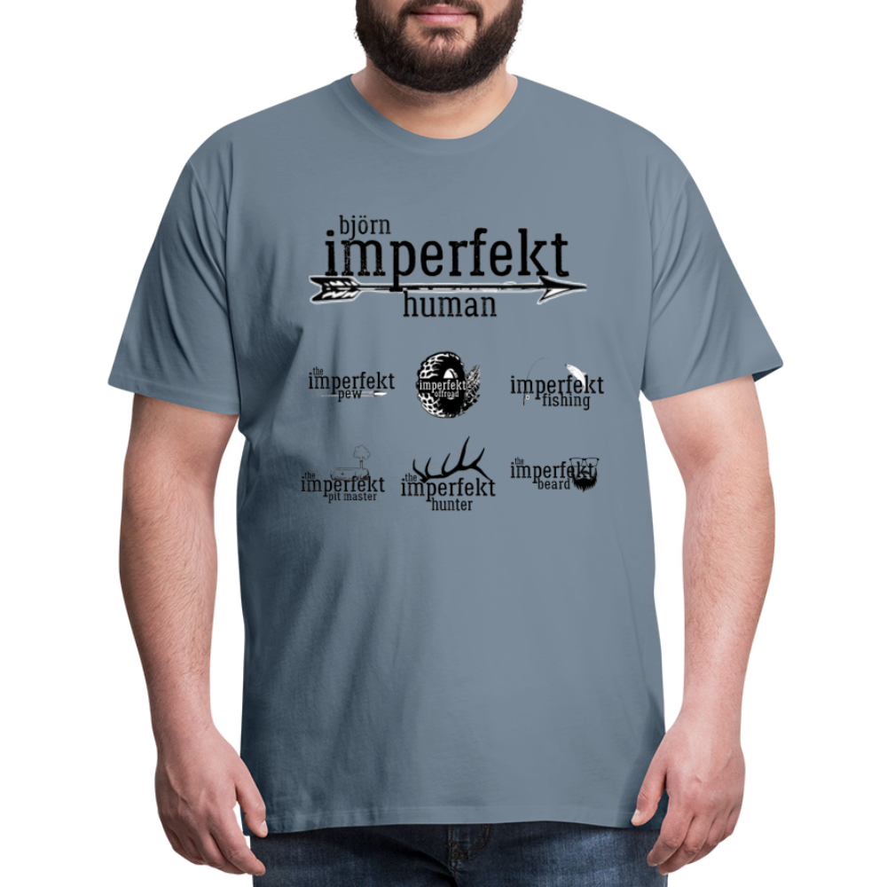 björn imperfekt human men's premium t-shirt - steel blue