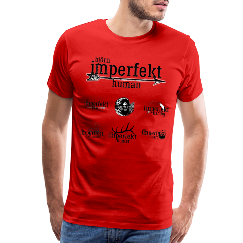 björn imperfekt human men's premium t-shirt - red