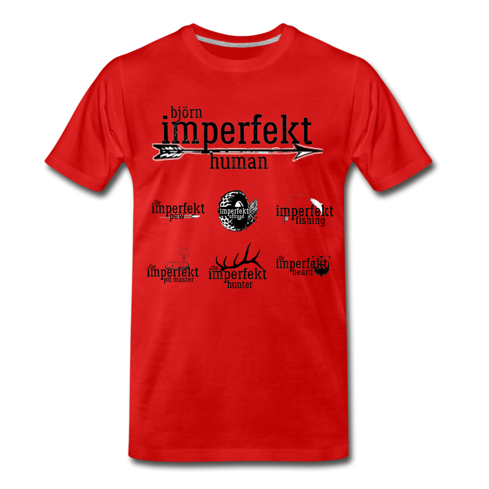 björn imperfekt human men's premium t-shirt - red