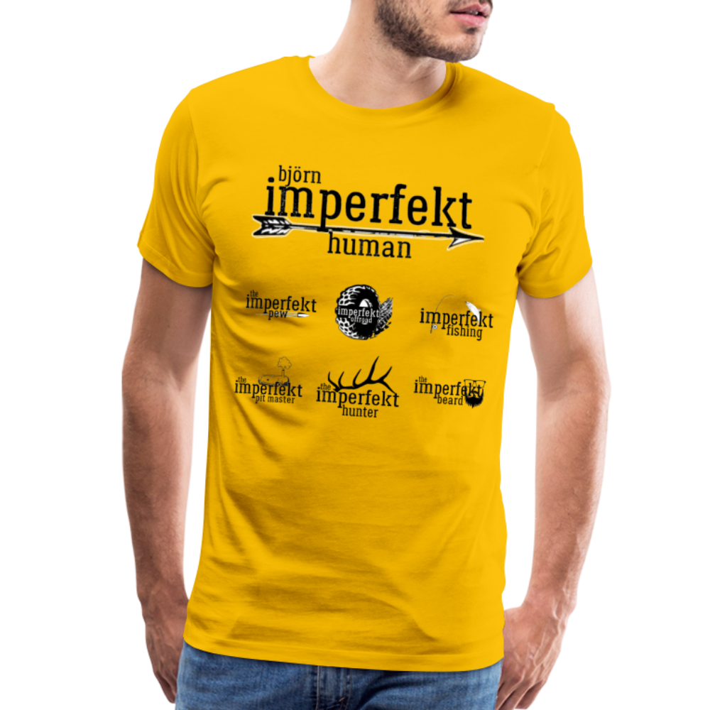 björn imperfekt human men's premium t-shirt - sun yellow
