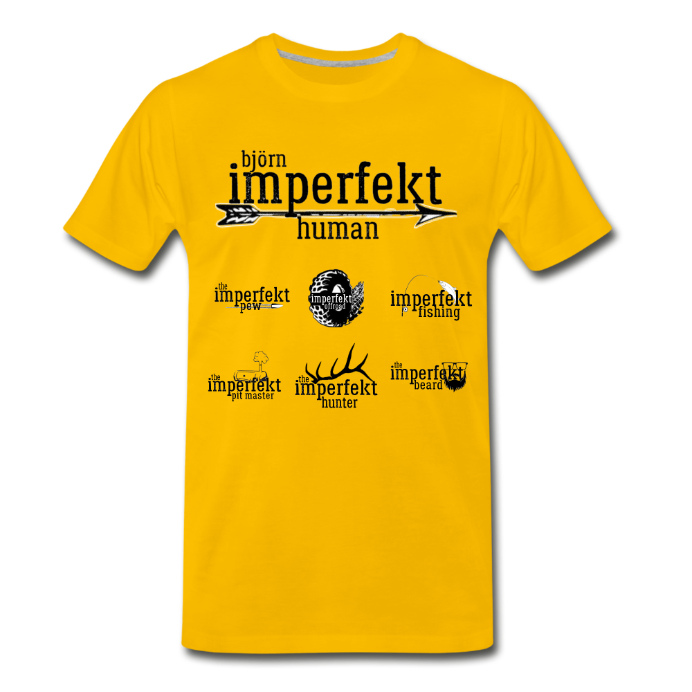 björn imperfekt human men's premium t-shirt - sun yellow
