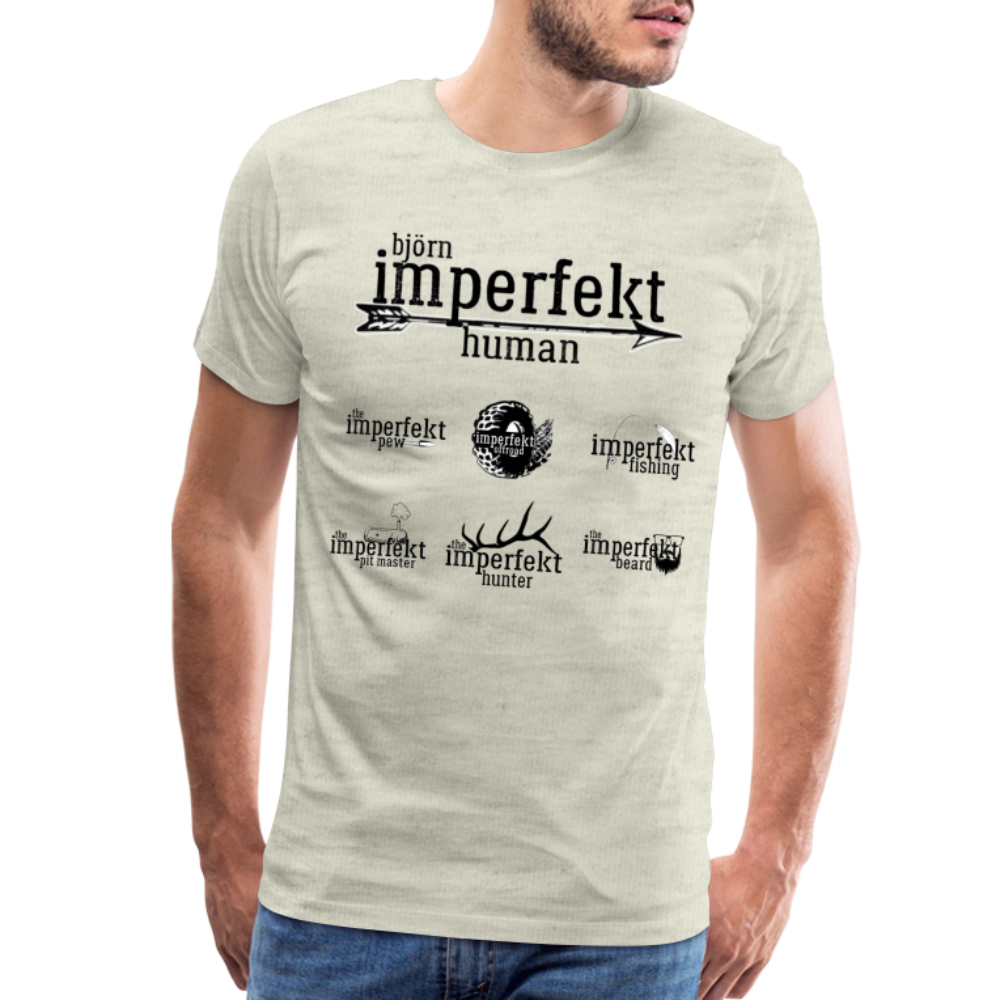 björn imperfekt human men's premium t-shirt - heather oatmeal