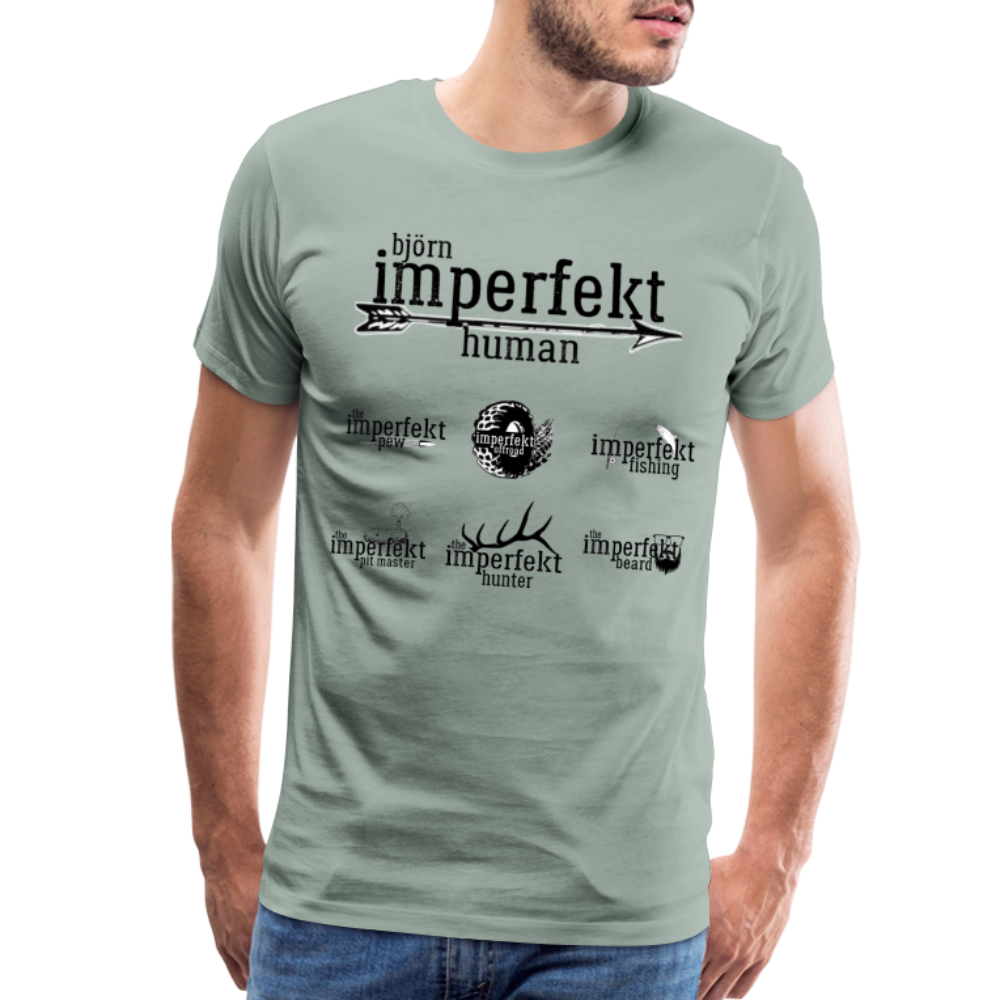 björn imperfekt human men's premium t-shirt - steel green
