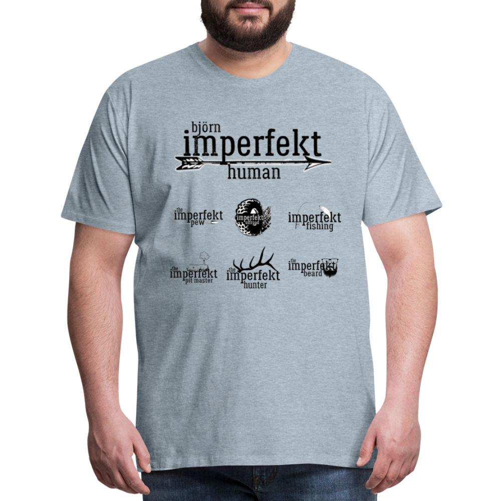 björn imperfekt human men's premium t-shirt - heather ice blue