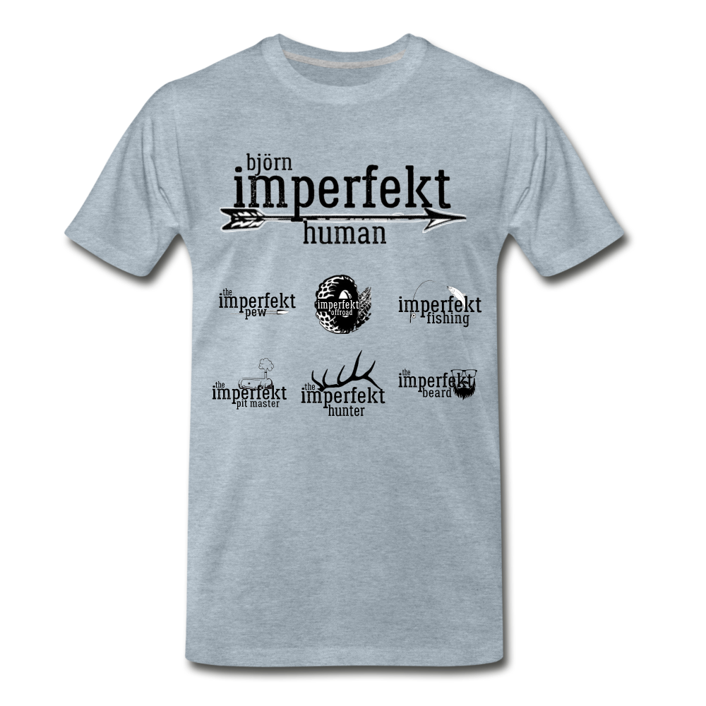 björn imperfekt human men's premium t-shirt - heather ice blue