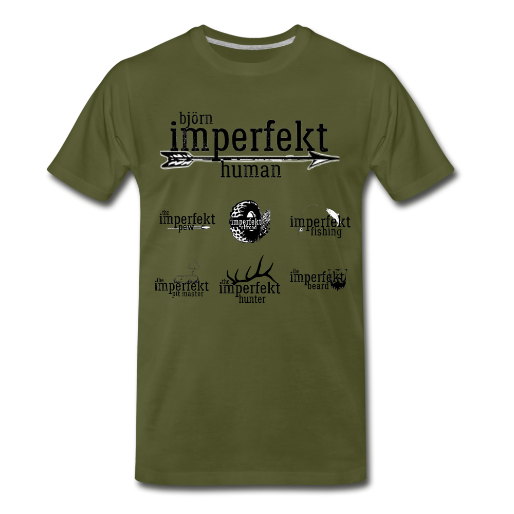 björn imperfekt human men's premium t-shirt - olive green