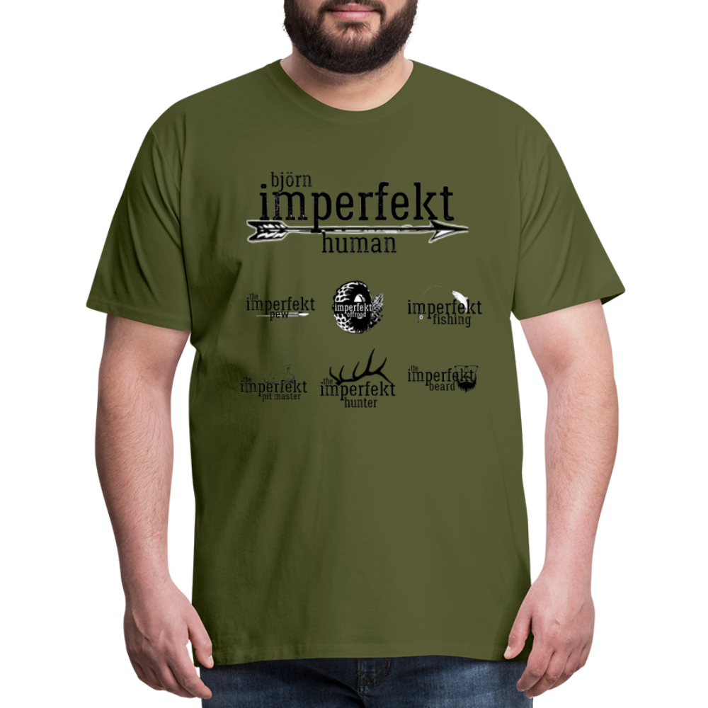 björn imperfekt human men's premium t-shirt - olive green