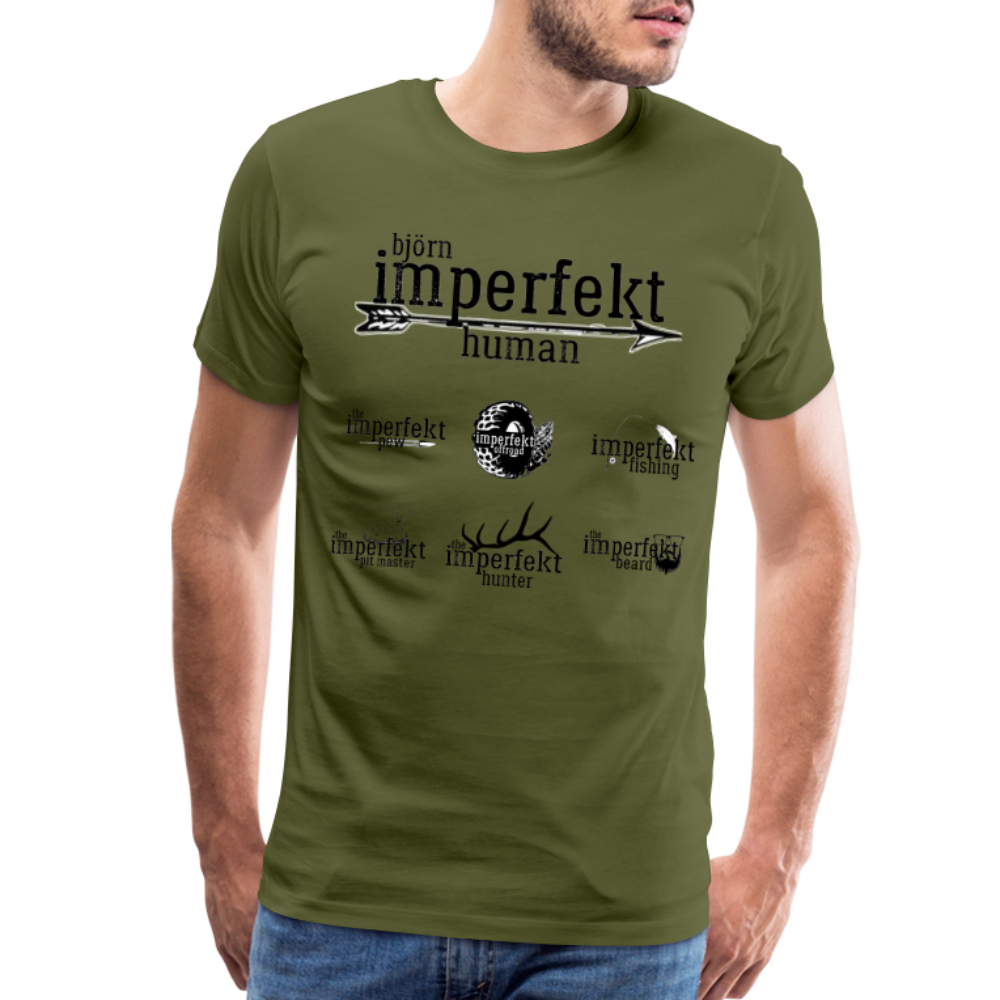 björn imperfekt human men's premium t-shirt - olive green