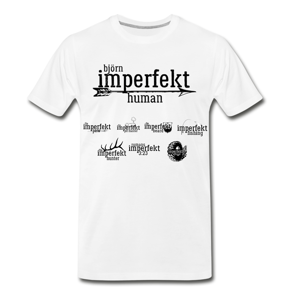 björn imperfekt human men's premium t-shirt - white