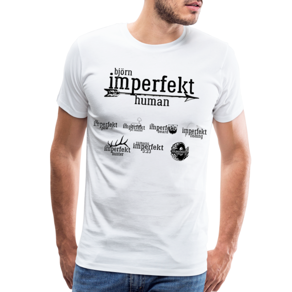 björn imperfekt human men's premium t-shirt - white