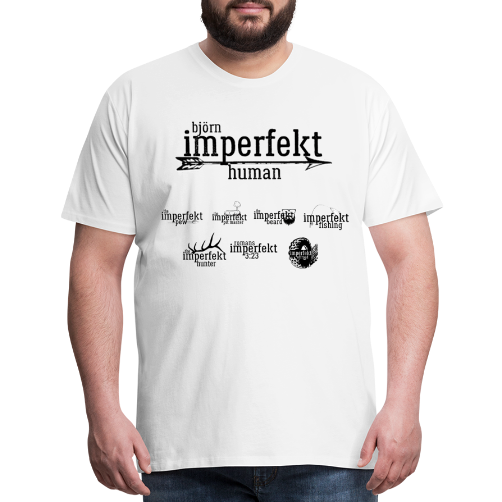 björn imperfekt human men's premium t-shirt - white