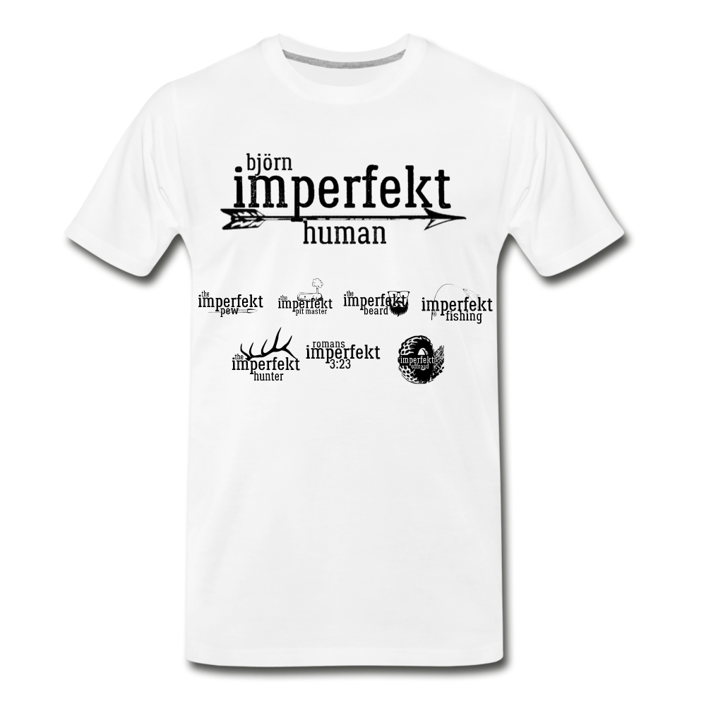 björn imperfekt human men's premium t-shirt - white