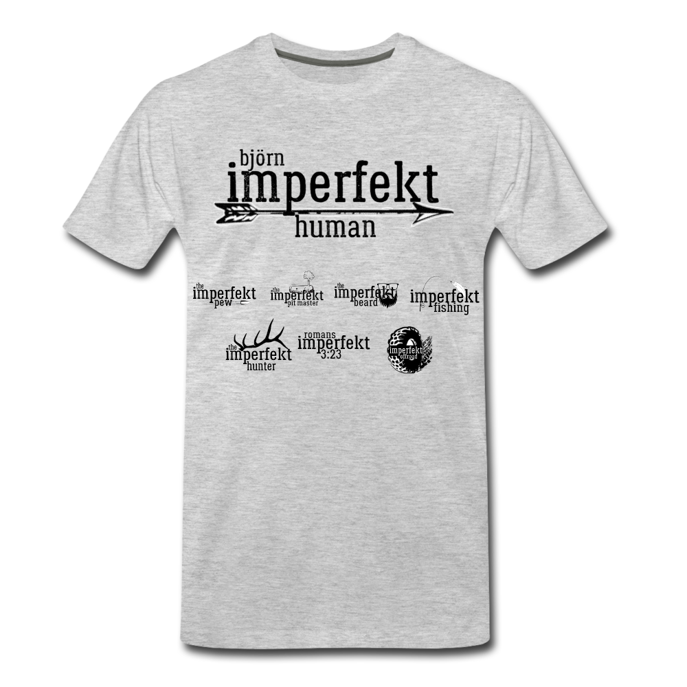 björn imperfekt human men's premium t-shirt - heather gray