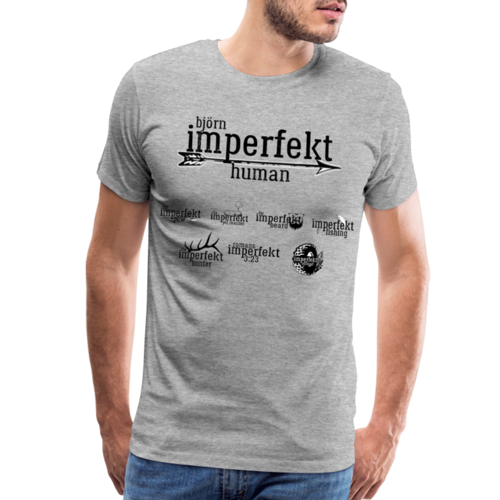 björn imperfekt human men's premium t-shirt - heather gray