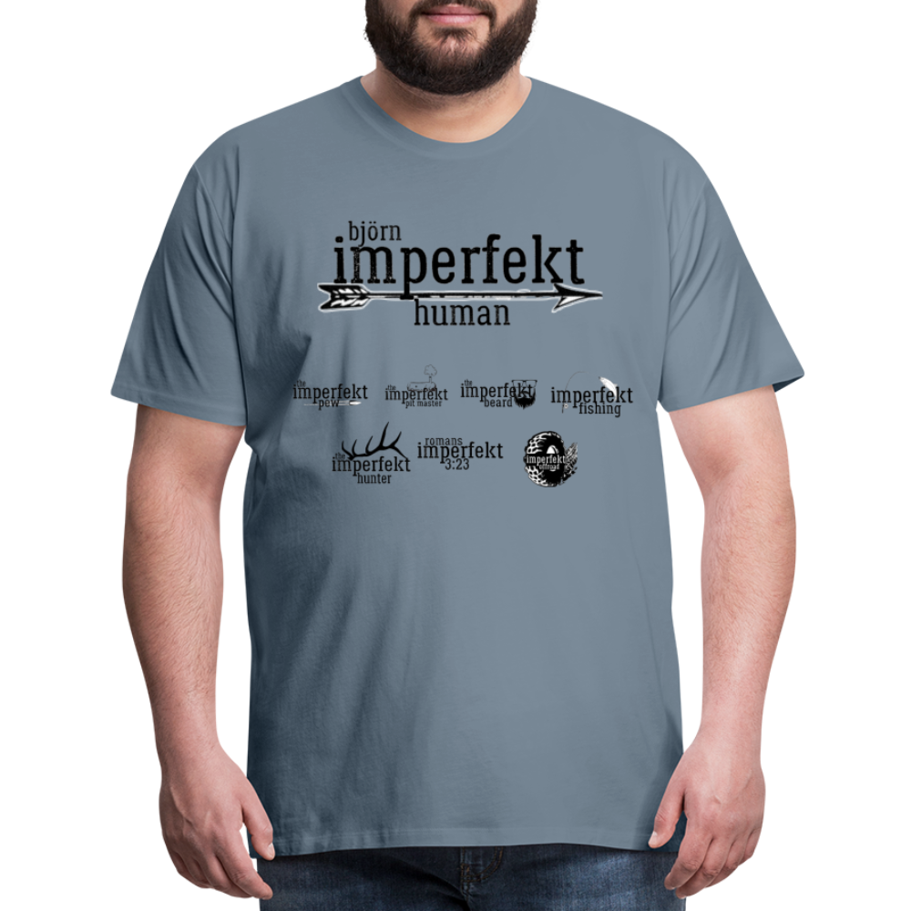 björn imperfekt human men's premium t-shirt - steel blue