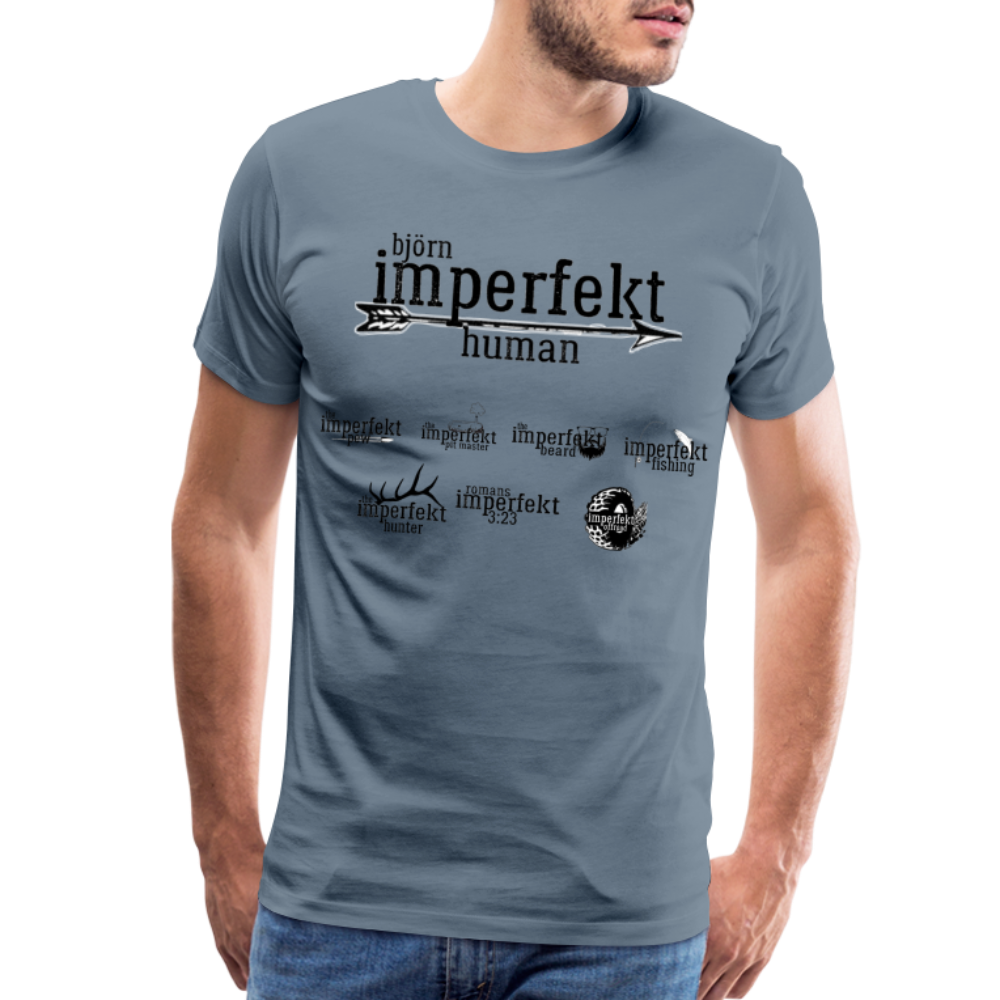 björn imperfekt human men's premium t-shirt - steel blue