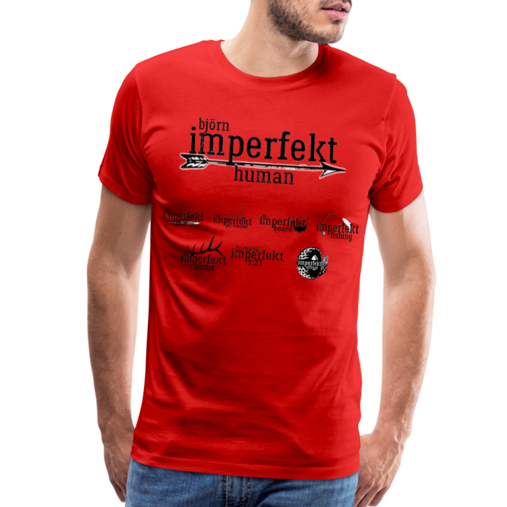 björn imperfekt human men's premium t-shirt - red