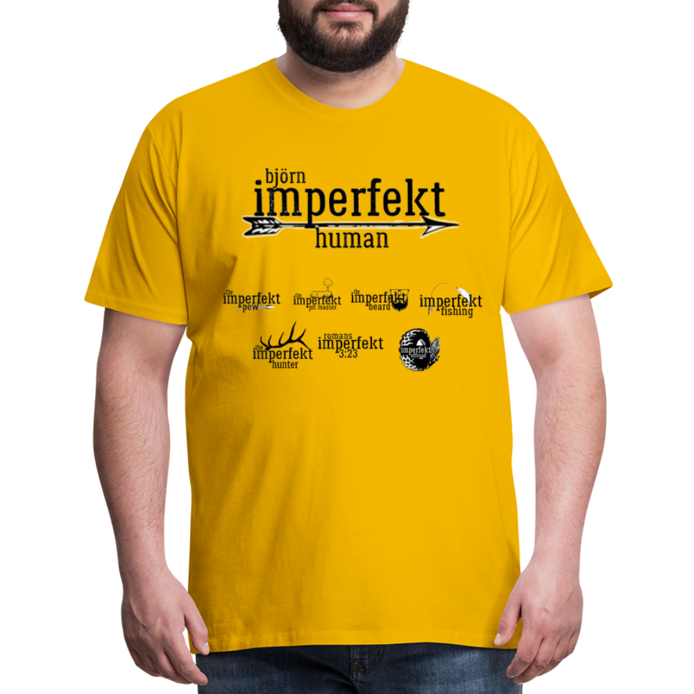 björn imperfekt human men's premium t-shirt - sun yellow
