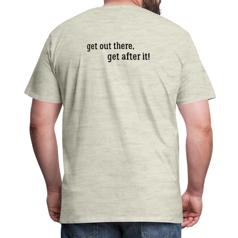 björn imperfekt human men's premium t-shirt - heather oatmeal