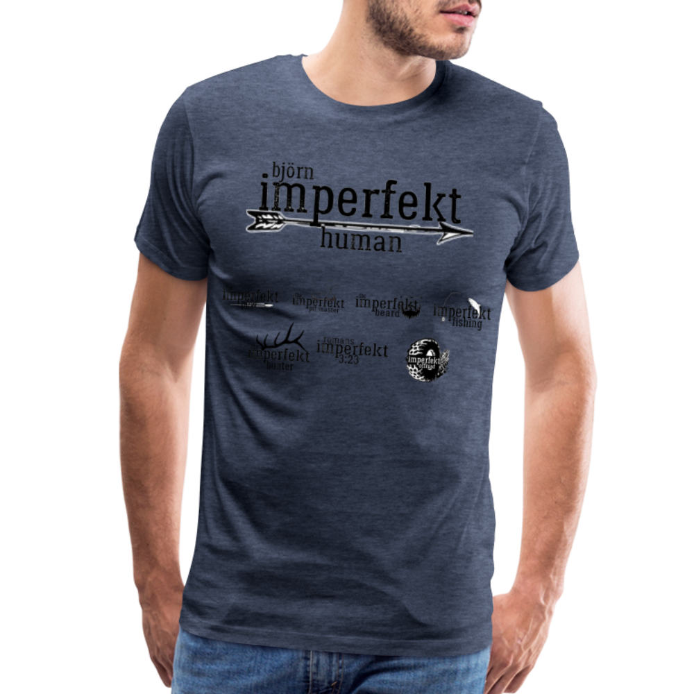 björn imperfekt human men's premium t-shirt - heather blue