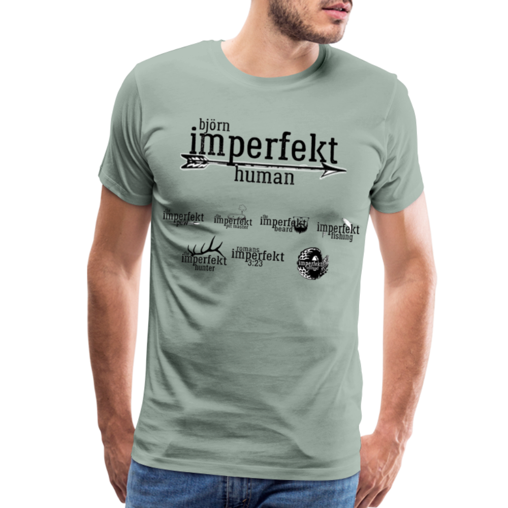 björn imperfekt human men's premium t-shirt - steel green